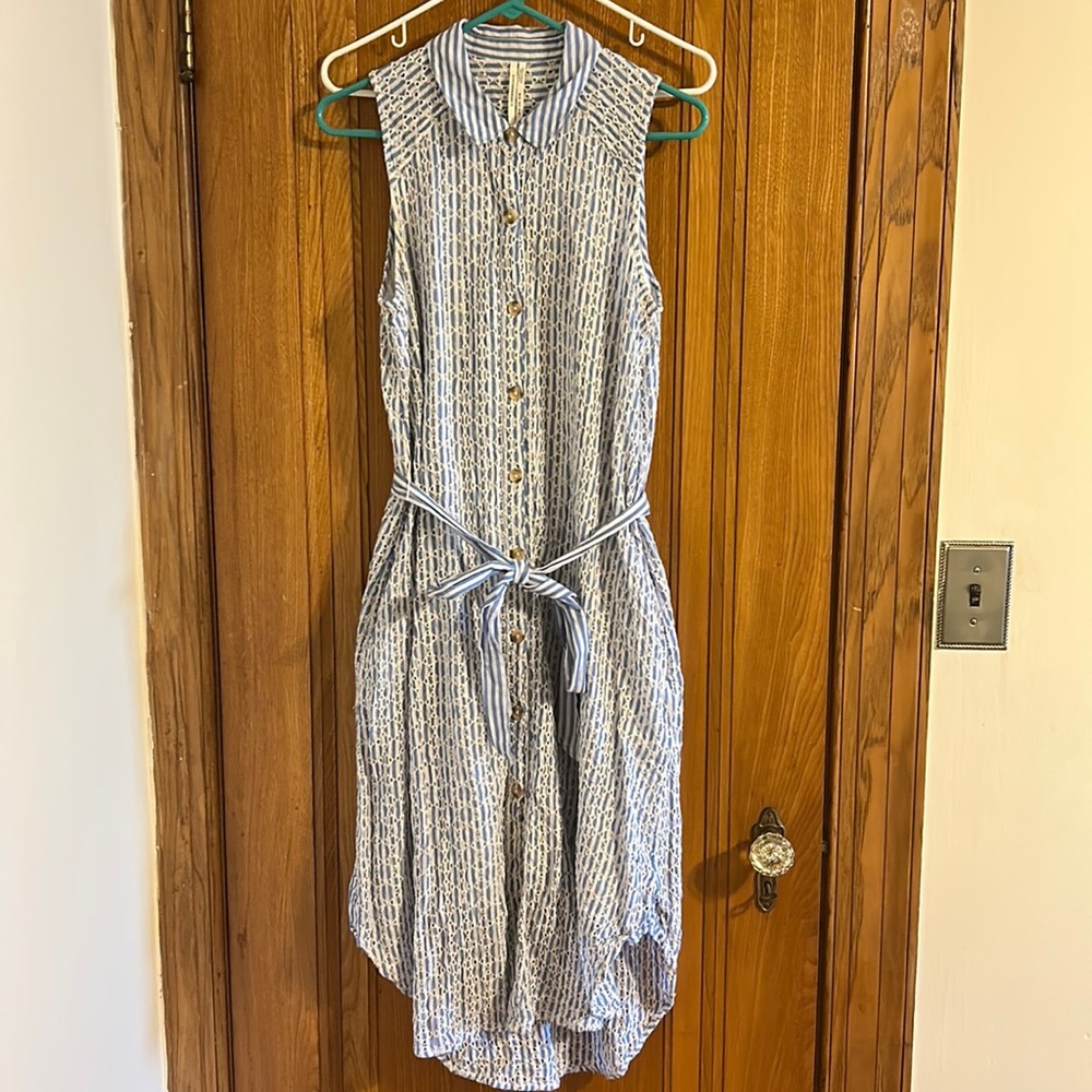 Anthropologie striped shirt dress